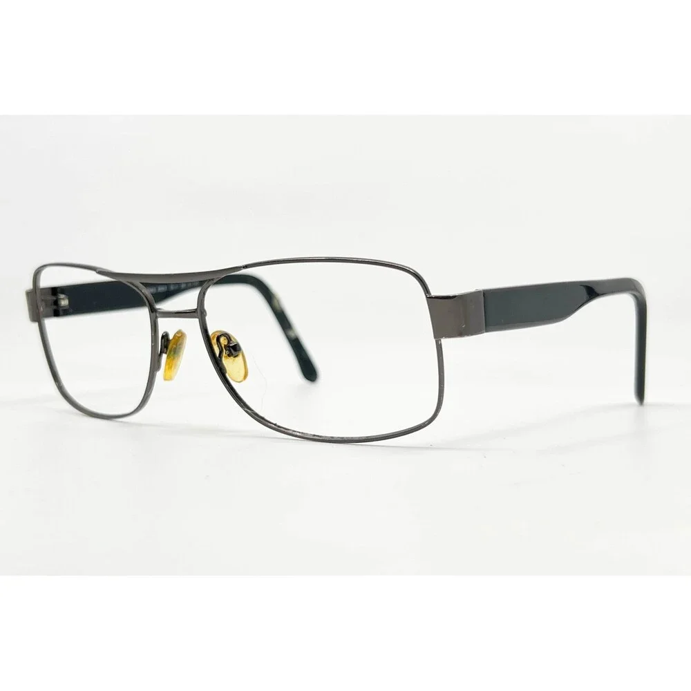 Robert Mitchel Eyeglasses Mens Gunmetal RMS 4003 Aviator Double Bridge 59-15-135